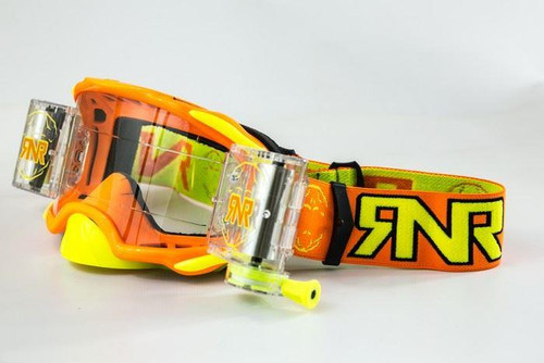 RNR Goggle Platinum WVS 48mm MX Goggles (Neon Yellow) Roll Off