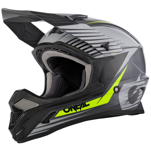 O'Neal Adult 1SRS MX Helmet Stream Gray/Neon Yellow