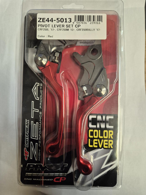 ZETA Pivot brake & clutch lever set CRF250L CRF250 rally Red 12-20