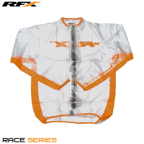 RFX Sport Wet Jacket (Clear/Orange) Size Adult Large