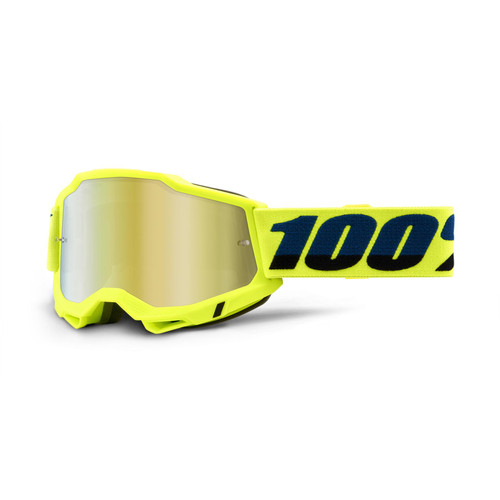 100 Percent ACCURI 2 Goggle Fluo/Yellow - Mirror Gold Lens