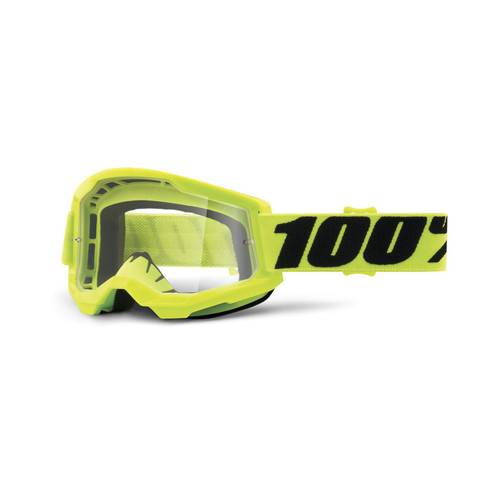 100 Percent STRATA 2 Goggle Fluo/Yellow - Clear Lens