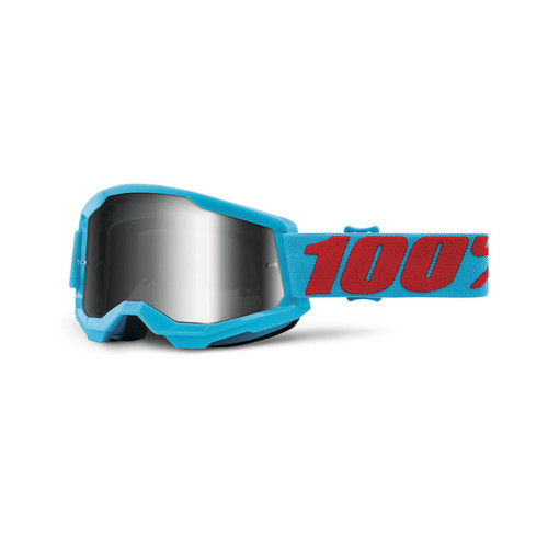 100 Percent STRATA 2 Motocross  Goggle Summit - Mirror Silver Lens