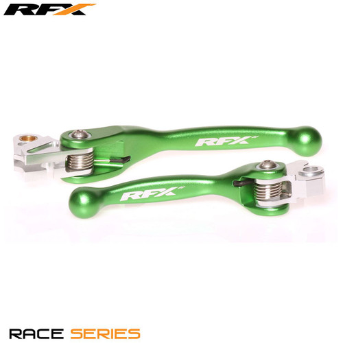 RFX Race Forged Flexible Lever Set (Green) Kawasaki KXF450 19-23 KXF250 21-23