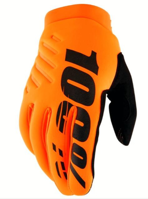 100% Youth Brisker MX Gloves Fluo Orange/Black