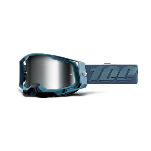 100 Percent RACECRAFT 2 Goggle Battleship - Mirror Silver Lens