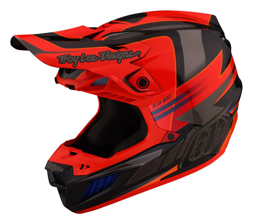 Troy Lee Designs Adult SE5 Carbon MX Helmet w/Mips Saber Rocket Red
