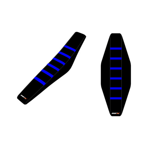 RFX Pro Ribbed Seat Cover Yamaha (Black Side/Black Top/Blue Rib) YZ65 18-22