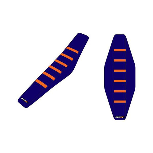 RFX Pro Ribbed Seat Cover KTM (Navy Side/Navy Top/Orange Rib) SX65 16-23