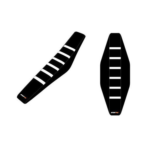 RFX Pro Ribbed Seat Cover Husqvarna (Black Side/Black Top/White Rib) TC85 14-17