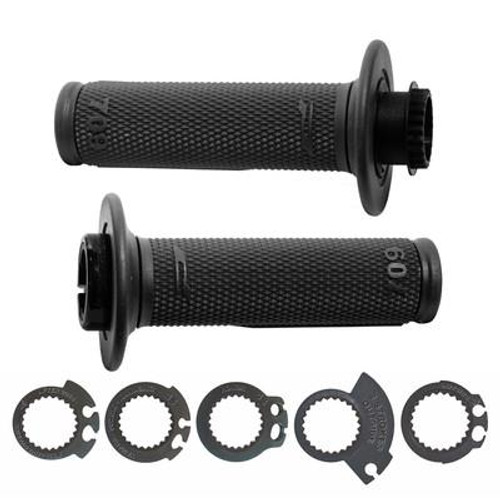 Pro Grip 709 Dual Density Full Diamond Lock On Grips Black/Black