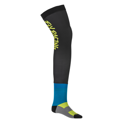 Fly Racing MX Knee Brace Adult Socks Hi Viz/Black/Blue