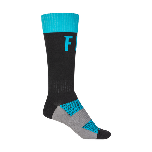 Fly MX Pro Thin Adult Socks Black/Blue