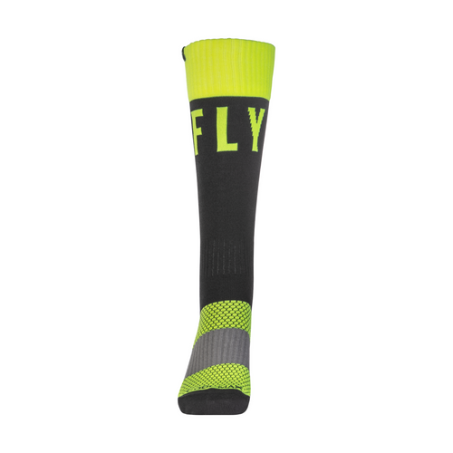 Fly MX Pro Thin Adult Socks Hi-Vis/Black