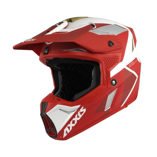 Axxis Wolf Adult MX Helmet Bandit A5 Matt Red