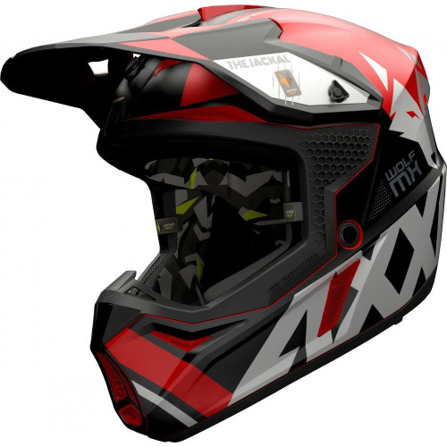 Axxis Wolf Adult MX Helmet Bandit B5 Matt Red