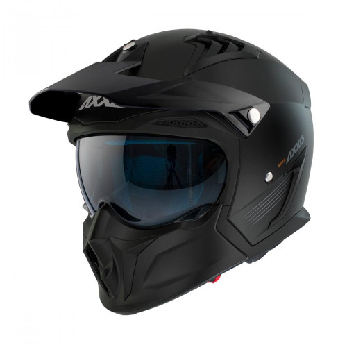 Axxis Hunter SV Adventure Full Face Helmet Solid A1 Matt Black