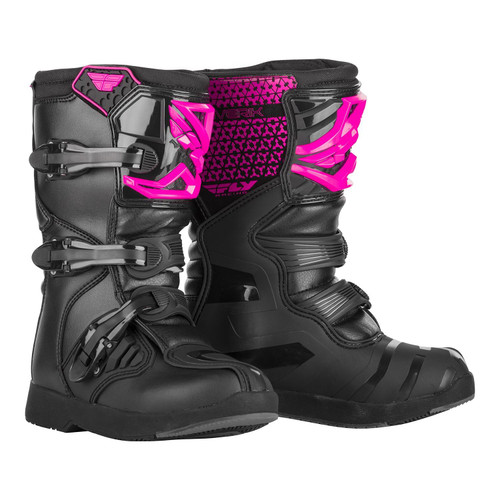 Fly Racing 2021 Youth maverik MX Boots Pink/Black