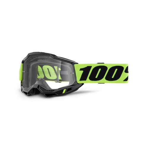 100 Percent ACCURI 2 Goggle Neon Yellow - Clear Lens