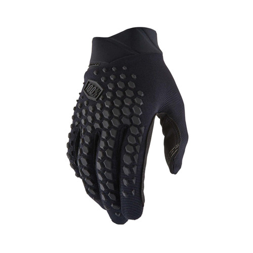 100 PERCENT ADULT GEOMATIC GLOVES BLACK/CHARCOAL