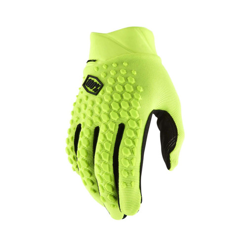 100 PERCENT ADULT GEOMATIC GLOVES FLUO YELLOW