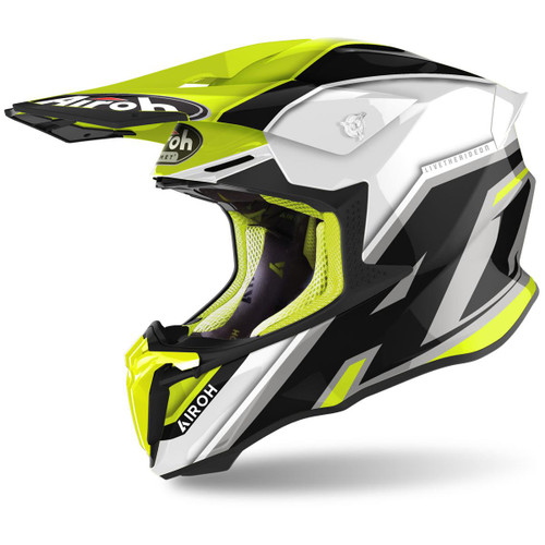 Airoh Twist 2.0 MX Helmet Shaken Yellow Gloss