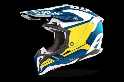 AIROH AVIATOR 3 SABER BLUE MATT ADULT MX HELMET