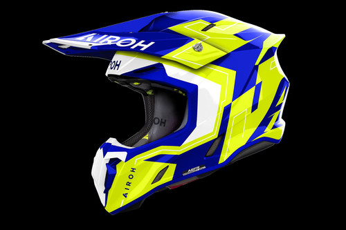 Airoh Twist 3 Dizzy Blue/Yellow Adult MX Helmet