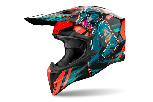 Airoh Wraaap Six Days Argentina Gloss MX Helmet - Mission MX