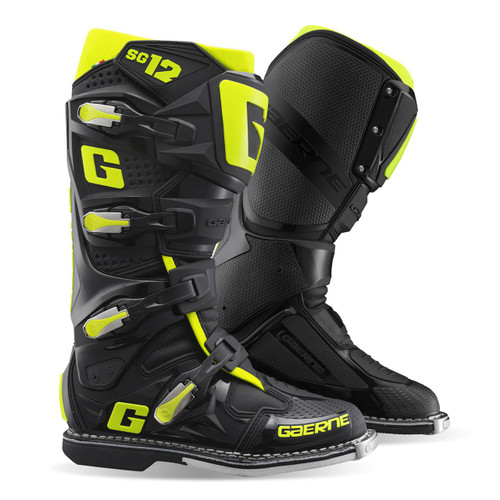 Gaerne SG12 Black/Yellow MX Boots