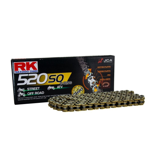 RK GB520SO-120 Gold O-Ring Clip Link Chain - Off Road