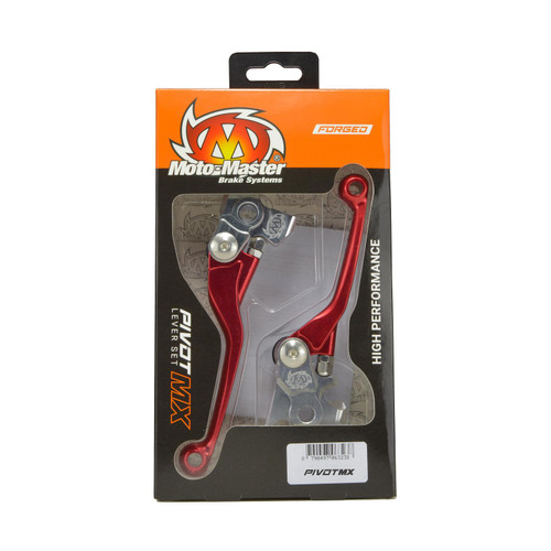 Moto-Master MX Pivot Lever Set - Forged Red - Honda - 101343 MX Motocross