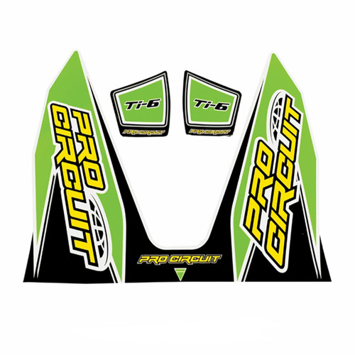 Pro Circuit Replacement TI-6 wrap and end cap decal Green