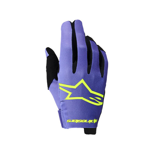 Alpinestars Radar MX Gloves Purple Yellow Fluo