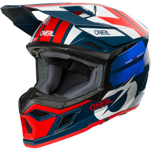 O'Neal 3SRS MX Helmet Ride Blue White Red