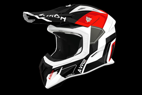 Airoh Aviator Ace 2 Shield Red Gloss MX Helmet