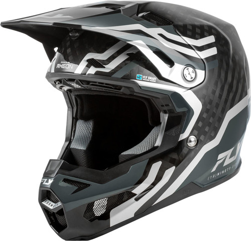 Fly Racing Formula S Byte Carbon Helmet Black Carbon Grey Silver