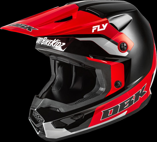 Fly Racing Kinetic DBK Edition MX Helmet Black Red Grey