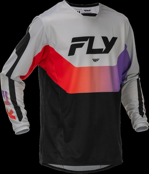 Fly Racing Kinetic MX Jersey Grey Red Purple Black