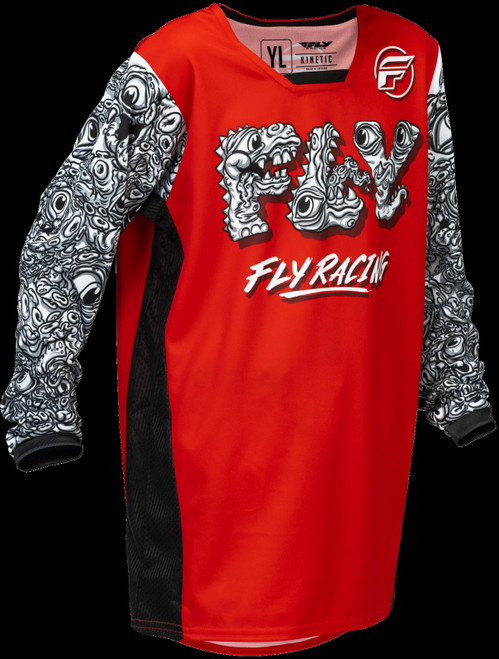 Fly Racing Youth Kinetic Mutant MX Jersey Red White Black