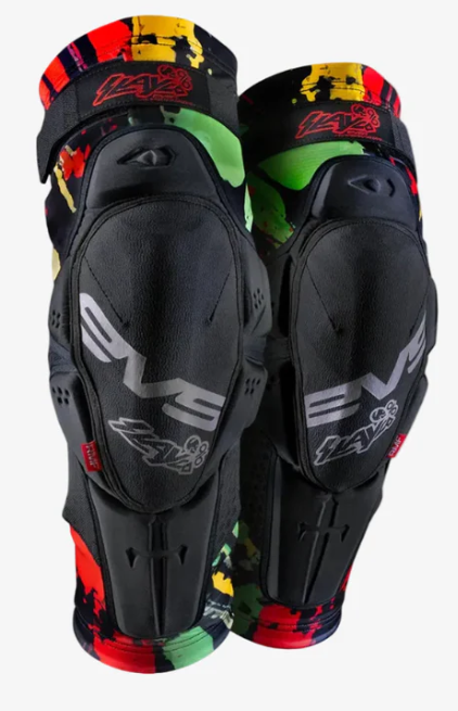 Evs SLAY96K-EXP-Y Slayco Knee Guards Youth Explosion Red/yellow/green