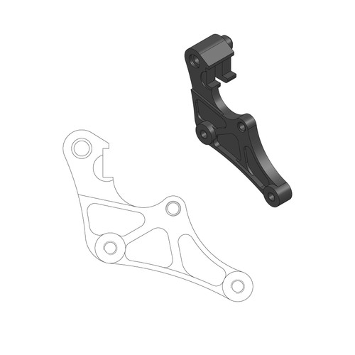 Moto-Master 211074 Caliper adapter bracket for OEM caliper