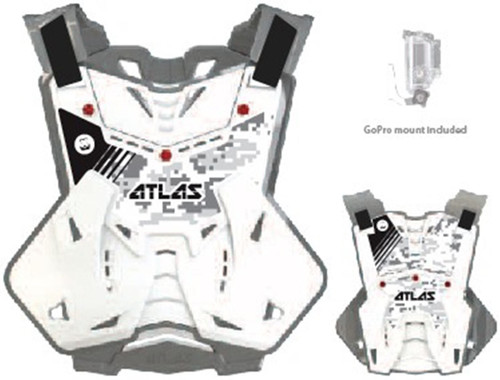 2015 Atlas Body Armour Defender Body Protector Digital Arctic Adult One Size