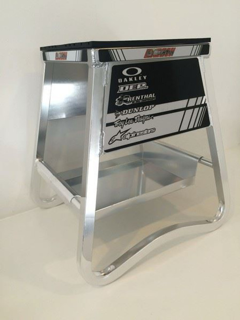 Alloy ID Box Bike/Motorobike/Motorcycle Stand Includes Tray Silver