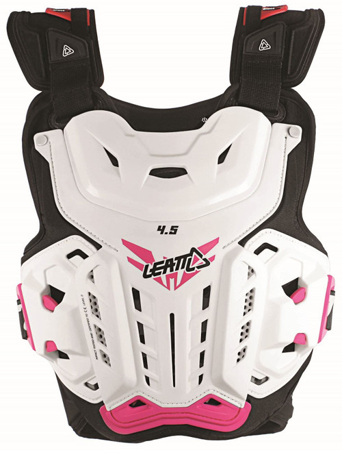 Leatt 4.5 Jacki Womens Ladies MX Chest Protector White/Pink Motocross Off-Road