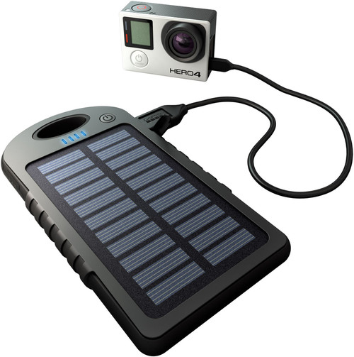 GoPole Dual Charge - USB Powerbank with Solar Charger