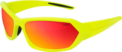 Lazer Electron 1 EC1 Gloss Flash Yellow frame grey  rainbow lens triple pack