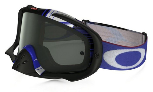 Oakley Crowbar Goggles Ryan Dungey Blockpass Red/White/Blue w/Dark Grey Lens