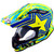 KYT Strike MX Helmet Eagle Patriot Blue/Yellow Flo