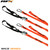 RFX Race Series 1.0 Tie Downs (Orange/Black) with extra loop and carabiner clip